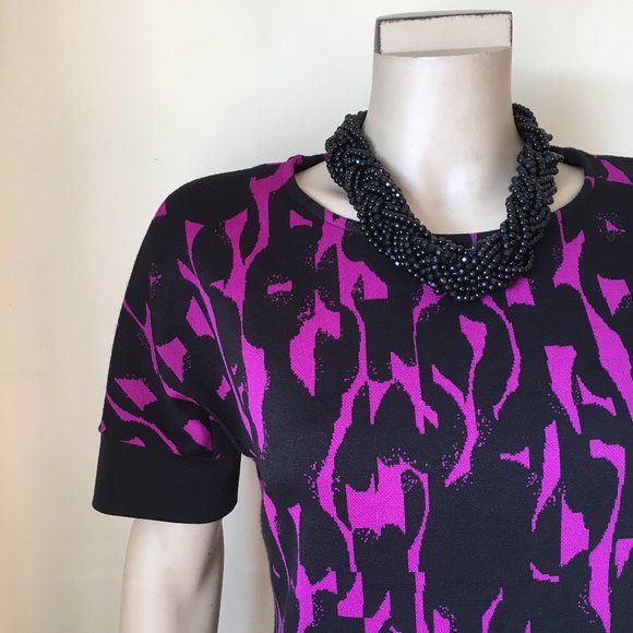 JOSEPH RIBKOFF Knit Sheath Dress, Pink/Black, 10 - Picture 3 of 16